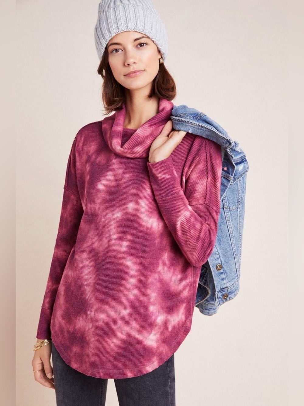 Anthropologie Maeve Ainsley Thermal Tie Dye
